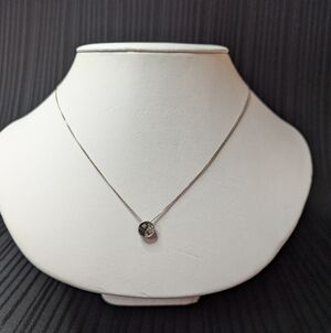 Genuine Diamond Sterling Silver Ying Yang Necklace